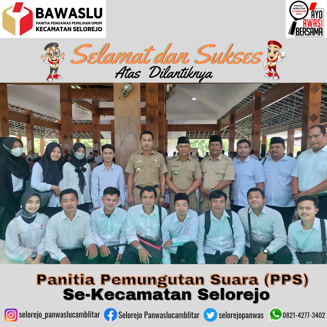 selorejopanwas's tweet photo. #SahabatBawaslu
#panwaslukecamatanselorejo
#bawaslukabupatenblitar
#bawaslumengawasi
#bawasluberkolaborasi
#ayoawasibersama
#pemilu2024
#selorejo
#bawaslujatim https://t.co/uReSN6jpPb