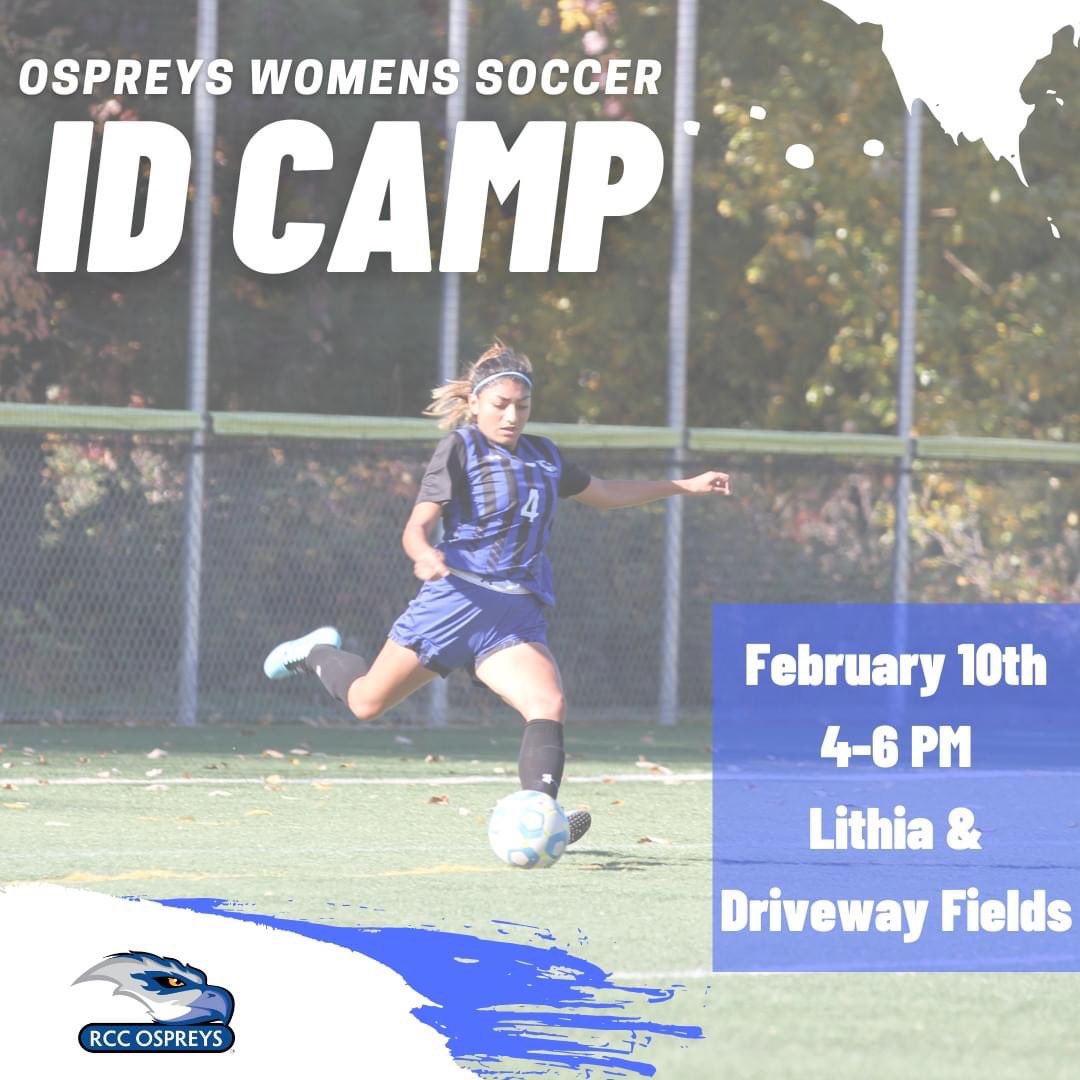 RogueOspreys's tweet photo. Women's Soccer is returning Fall 2023!

We have an ID camp coming up on Friday February 10th from 4-6pm.

The camp is for any women's soccer player who is a junior in high school or older.

Visit the Women's Soccer team page to register!

https://t.co/ZmoAEiq4m7

#WeAreOspreys https://t.co/JQLhj83w1N