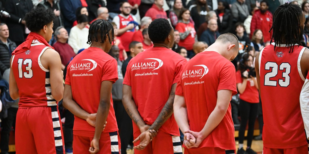 AllianceCathCU's tweet photo. Another fun night cheering on the @DetroitMBB team! We were proud sponsors of the red out t-shirts. https://t.co/rNudxrmu0l