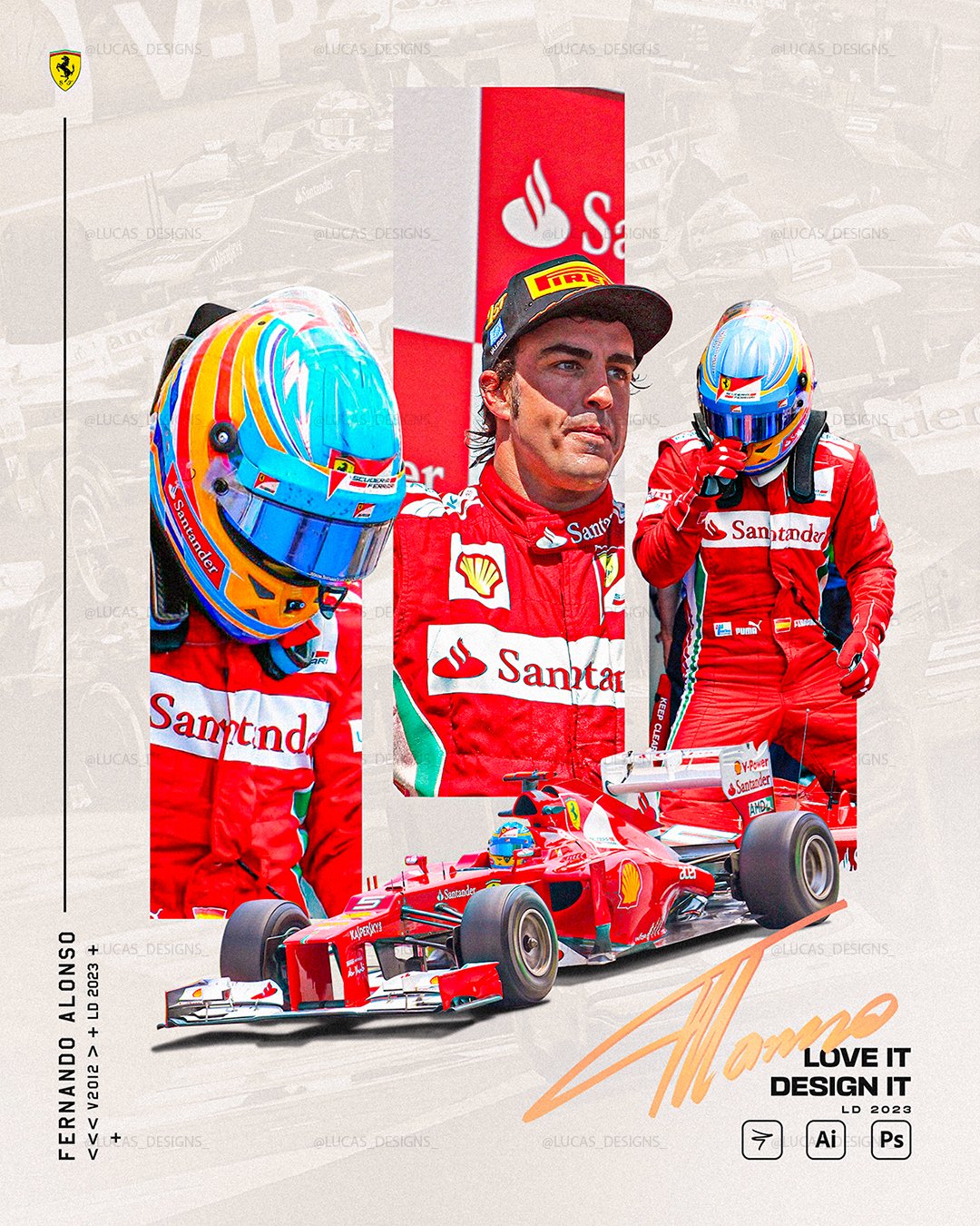 Lucas Designs on X: 𝐕𝟐𝟎𝟏𝟐 🔴 Fernando Alonso 2012 Edition Poster  @alo_oficial #Formula1 #F1 #Ferrari #LucasDesigns   / X