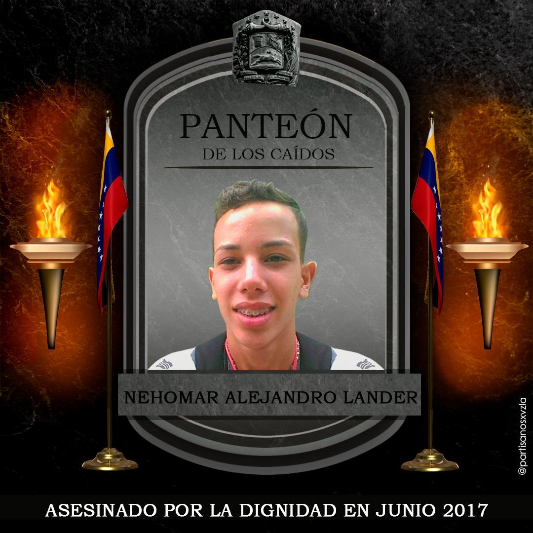 Honor y Gloria siempre hermano

Neomar Alejandro Lander

#24Ene
#VenezuelaReclama