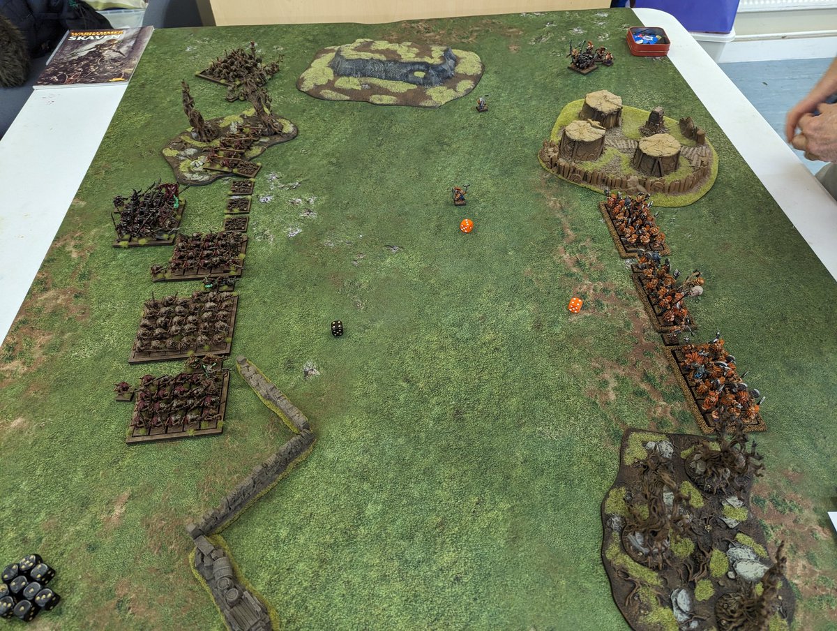 van_von_vulkvan's tweet photo. My skaven took on the slayer army of Karak Kadrin today, my ratmen took a bit of a kicking! #warhammerfantasy #warmongers #warhammercommunity #theoldworld #skaven #dwarf #6thed https://t.co/f9FkdsAy50