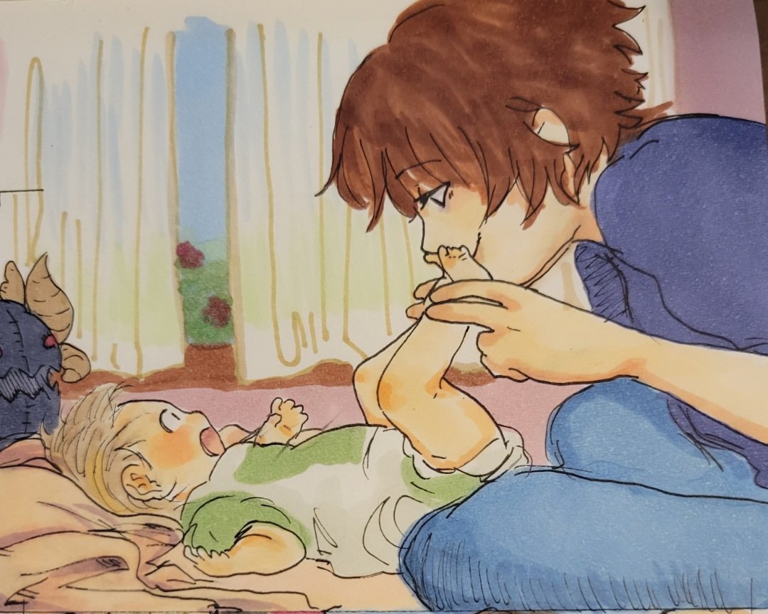 sleepinglionkai's tweet photo. Long time no post, have some Awakening au fam Morgan baby pictures :) https://t.co/KrfKUFEwhh