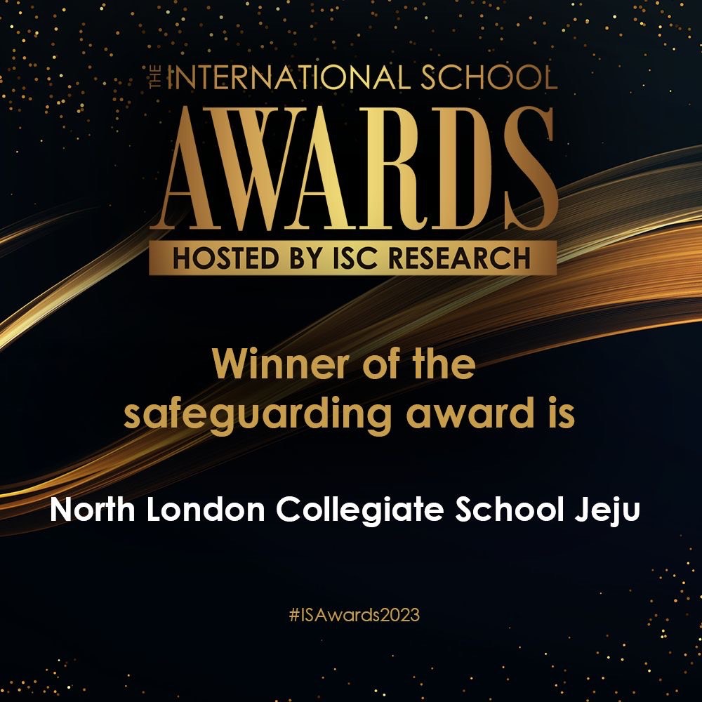 NLCSJeju1's tweet photo. We are honoured to have won this year’s Safeguarding award at the #ISAwards 2023. The well-being of our students is at the heart of what we do and to have one of our many initiatives recognised internationally is very important to us.#nlcsjeju #safeguardingaward #isawards2023 https://t.co/ZnXsQiCuNq