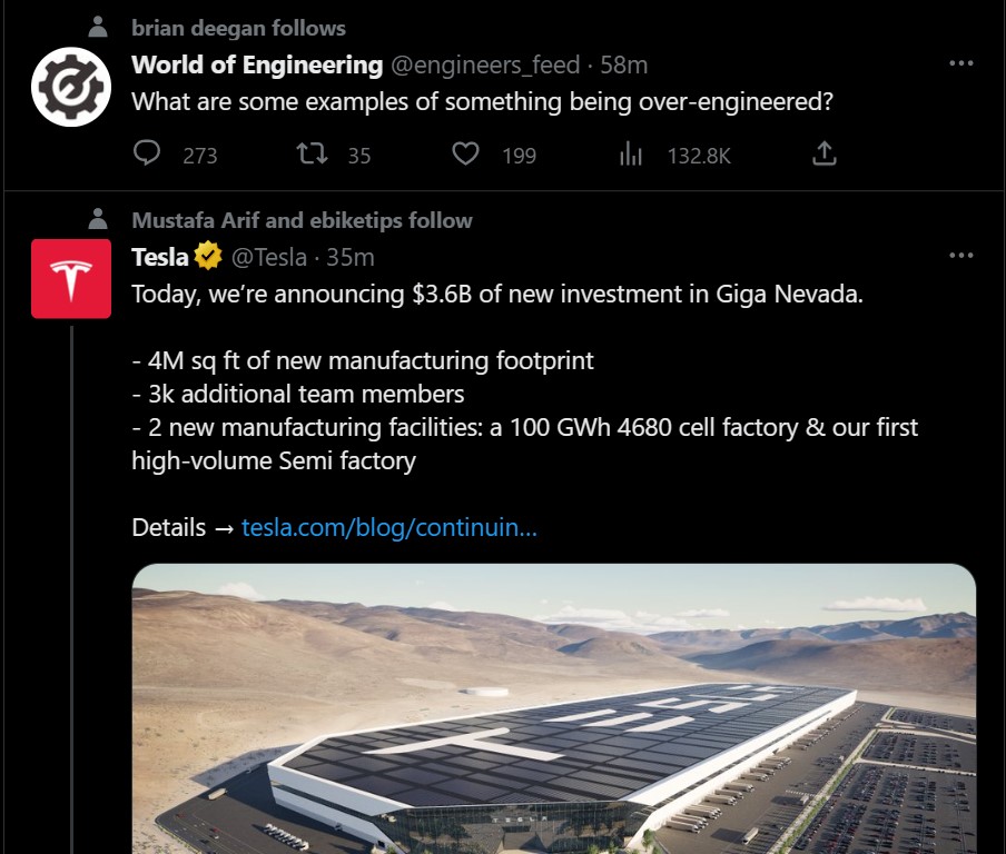 Hmm maybe this Elon Musk chap is cleverer than I thought, judging by my Twitter feed.

Mr <a href="/bricycle/">@bricycle</a> gets an honourable mention.