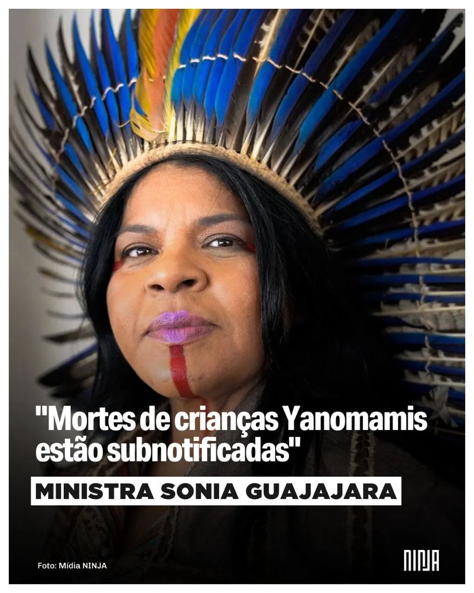 AlianimaBr's tweet photo. #AlertaYanomami o apagamento de dados sobre a saúde indígena é o espelho de uma gestão #genocida e  #racista. Além do silenciamento sobre as 570 mortes, o número de crianças que vieram a óbito pode ser maior do que o notificado, diz Guajajara, atual Ministra dos Povos Indígenas⬇️ https://t.co/XxqxX7p9g7