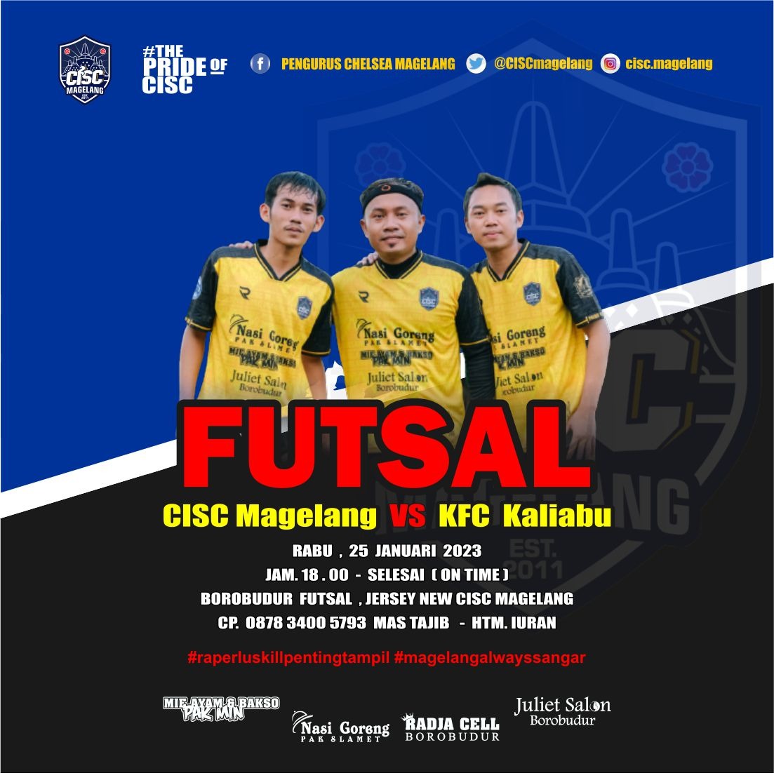 CISCmagelang's tweet image. 🏆 .. FUN FUTSAL
⚽ .. Cisc māgęlāŋg vş ķƒç ķālįābų
🏟 .. boŗobųdųŗ ƒųţşāl
📆 .. Minggu, 25 jāŋųāŗį 2023
🕐 .. Jam 18.00 - 20.00
📞 .. 087834005793 ( Tajib )
.
.
#ŗāpęŗlųşķįllpęŋţįŋgwāŋįţāmpįl 
#THISISCISC 
#CISCMAGELANG
#ciscjtgdiy
#Chelseaindo
#MAGELANGALWAYSSANGAR