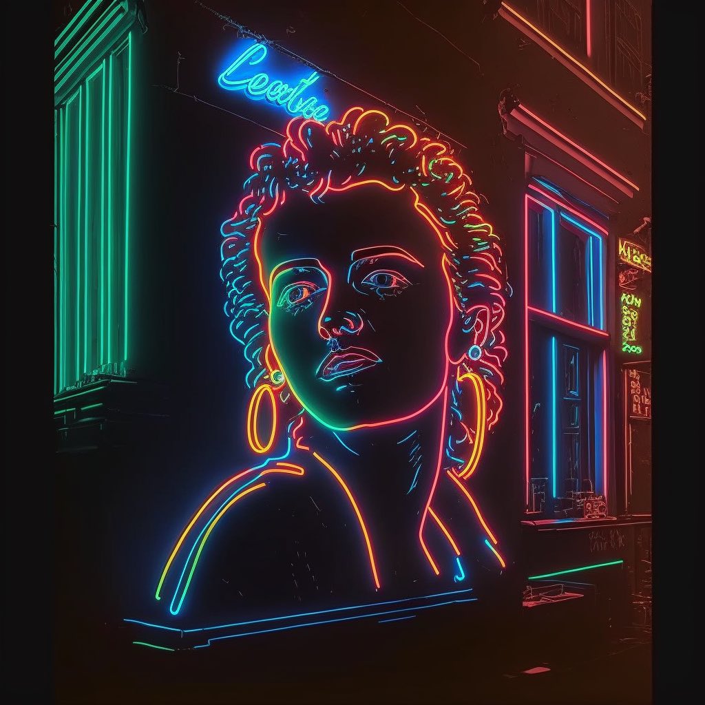Exploring the beauty of neon lights in my art. The luminous colors and pulsating energy are truly mesmerizing. #NeonPop #AIW4rholgoesNeon #IWanttoBeaMachine