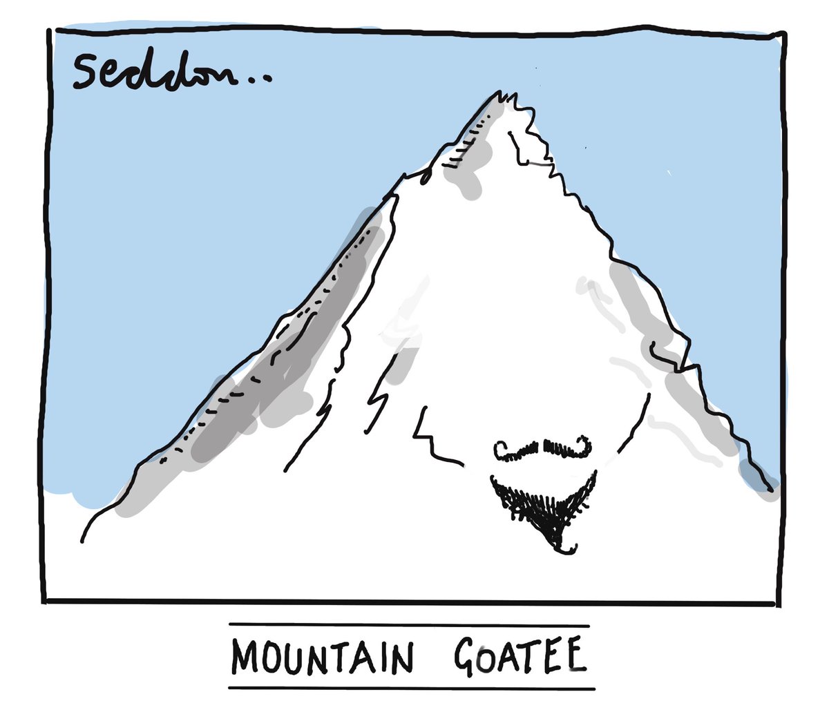 seddoncartoons's tweet image. High altitude hair
#goatee #WednesdayVibe #mountain #cartoon