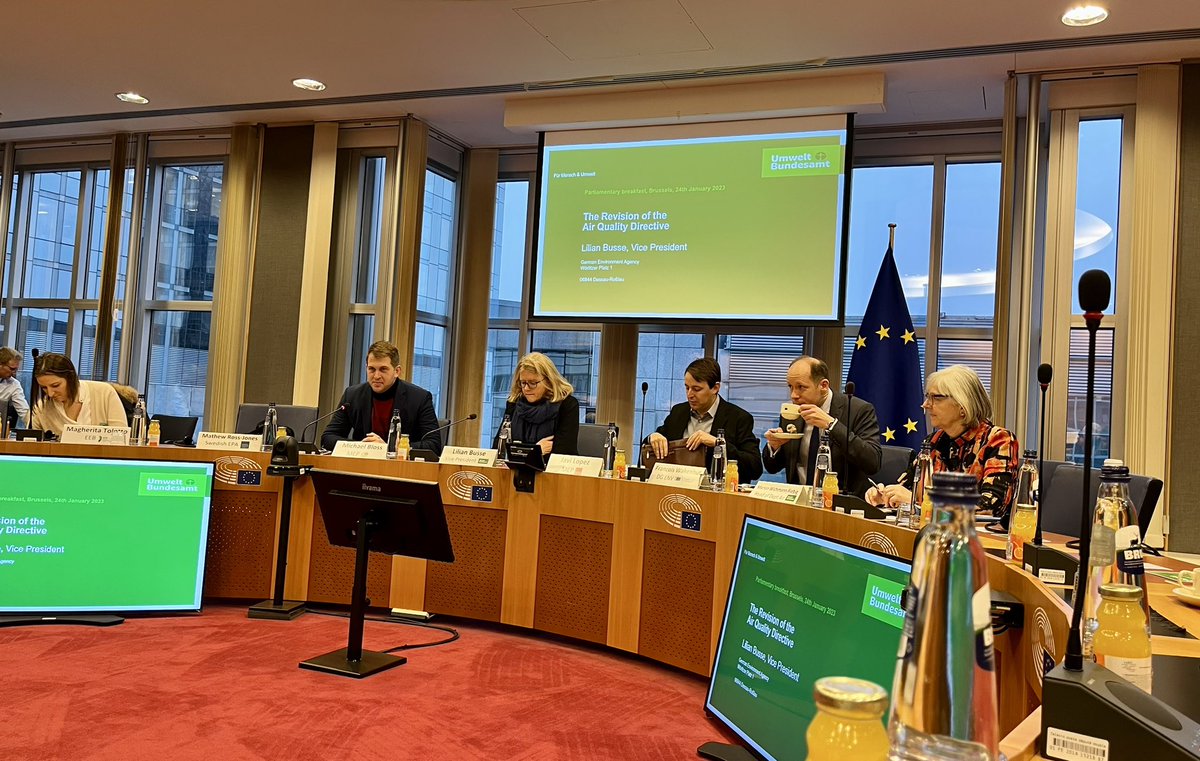 zoranajova's tweet image. Pleased to join discussion on the new Ambient Air Quality Directive in the EU Parliament organized by @javilopezEU, @micha_bloss and German Environment Agency and share @EuroRespSoc plea on the urgency to step up for full alignment of #CleanAirEU standards with #WHOGuidelines.