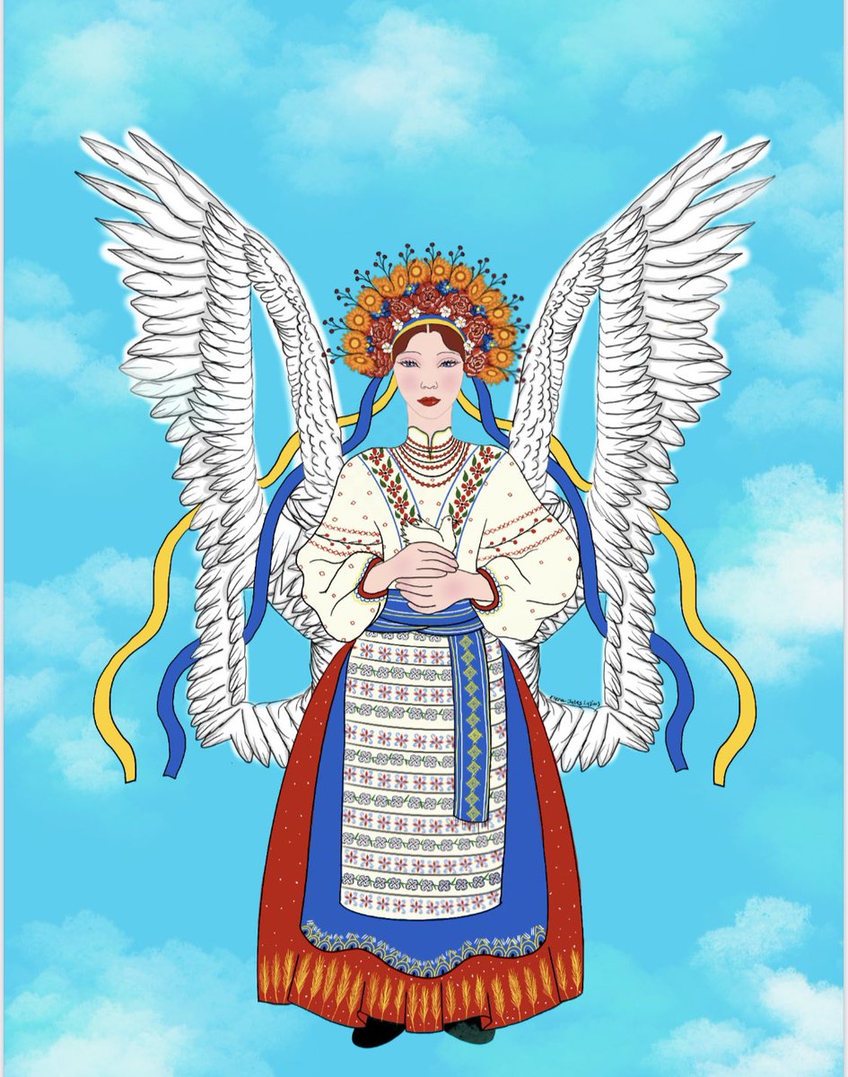 thatsbaba's tweet photo. We were incredibly inspired by Viktoria Apanasenko‘s costume “Warrior of Light” at the Miss Universe competition last week.

So we took her beautiful concept and put our own baba spin on it by incorporating some of our favorite Ukrainian symbols. 

Glory to Ukraine💛💙 https://t.co/bdy93DHWOO