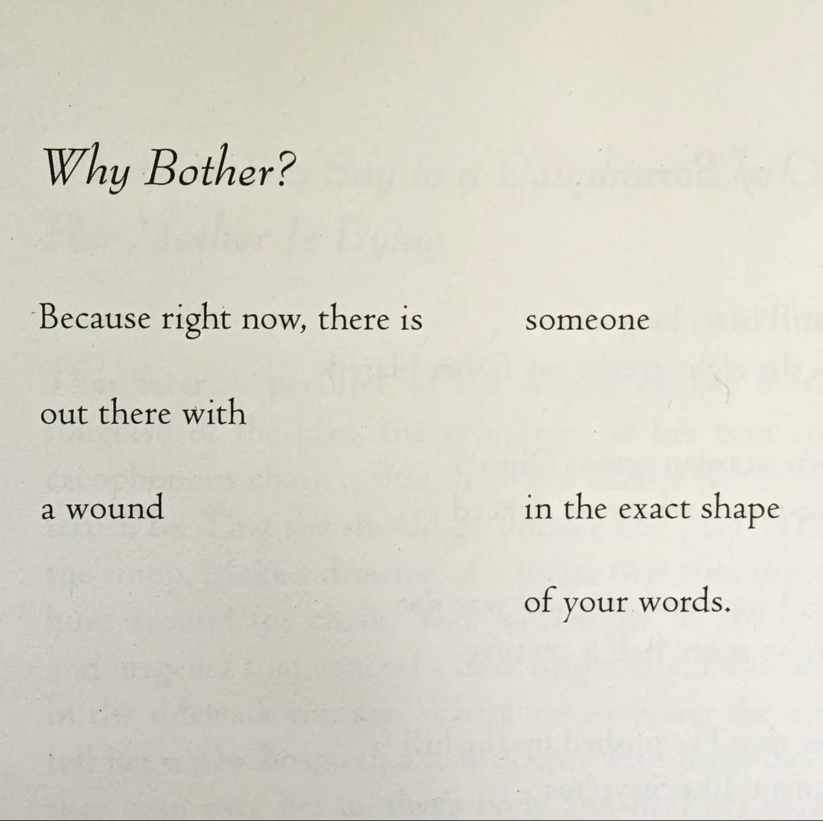 saw this today and it reminded me of my purpose as an artist. maybe it can remind you too 🤍  (words by Sean Thomas Dougherty)