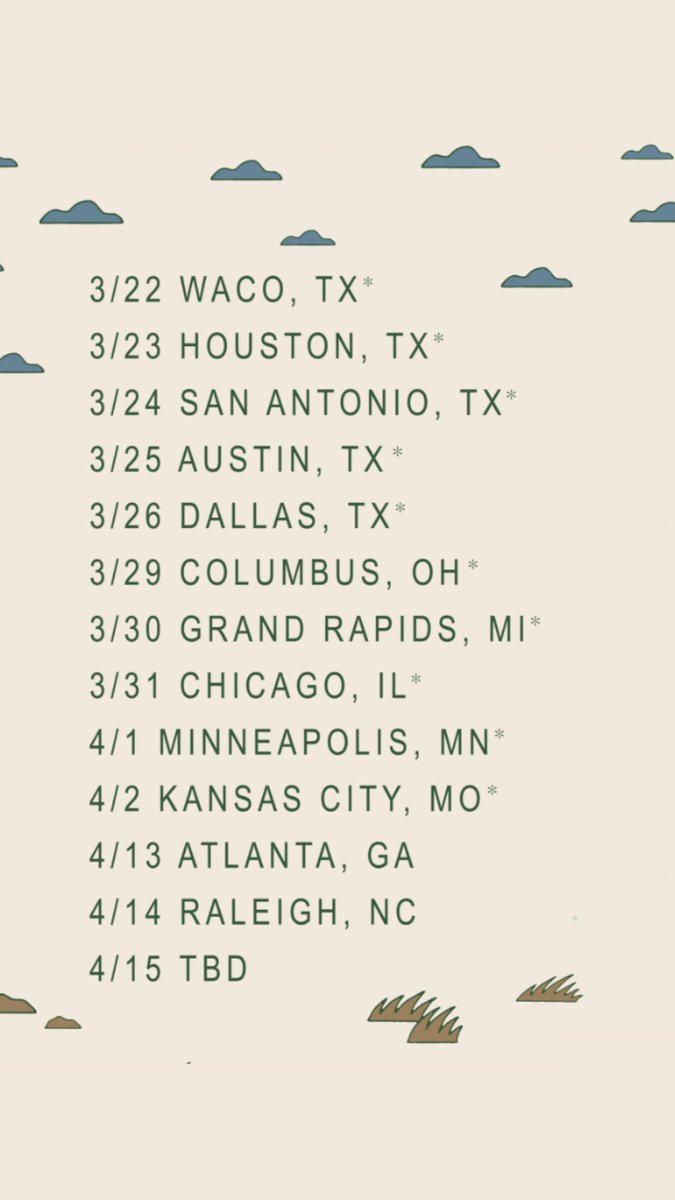 THIS SPRING 

I'm heading back on tour yall!! 
I will be hitting the road with my good friends 
<a href="/grayhavensmusic/">THE GRAY HAVENS</a>
 + 
<a href="/LOVKNMUSIC/">LOVKN</a>
 + John Mark Pantana!!

Use my promo code: ANTOINE5 to get 5$ off (Until Jan 31st) 

Get your tickets here!!
ticketswag.com/collections/zi…