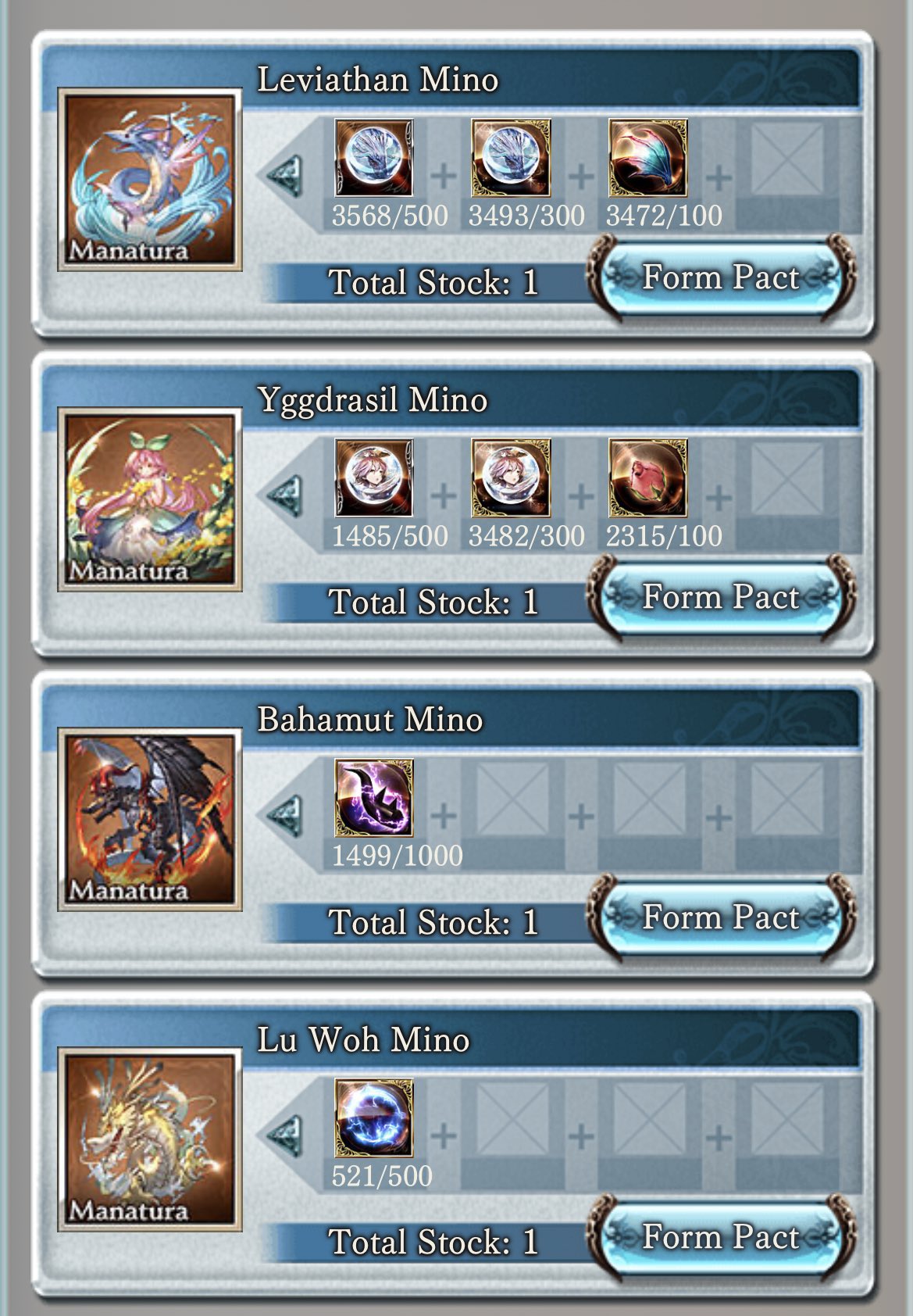 Granblue EN (Unofficial) on Twitter "Leviathan Mino and Yggdrasil Mino