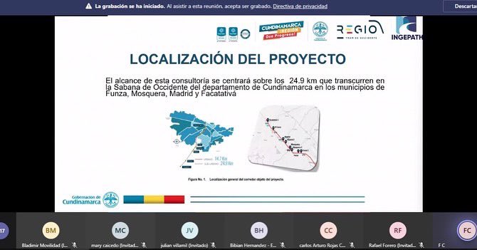 efrcundinamarca's tweet photo. #AEstaHora el Gerente @adiazgacha, se reúne con el Gerente y profesionales de @fondecunoficial y la @SecMovilidad junto a representantes municipales en aras de realizar seguimiento al convenio de urbanismo en los municipios de Cundinamarca dentro del proyecto #RegiotramOccidente. https://t.co/RhhzUHzr1u