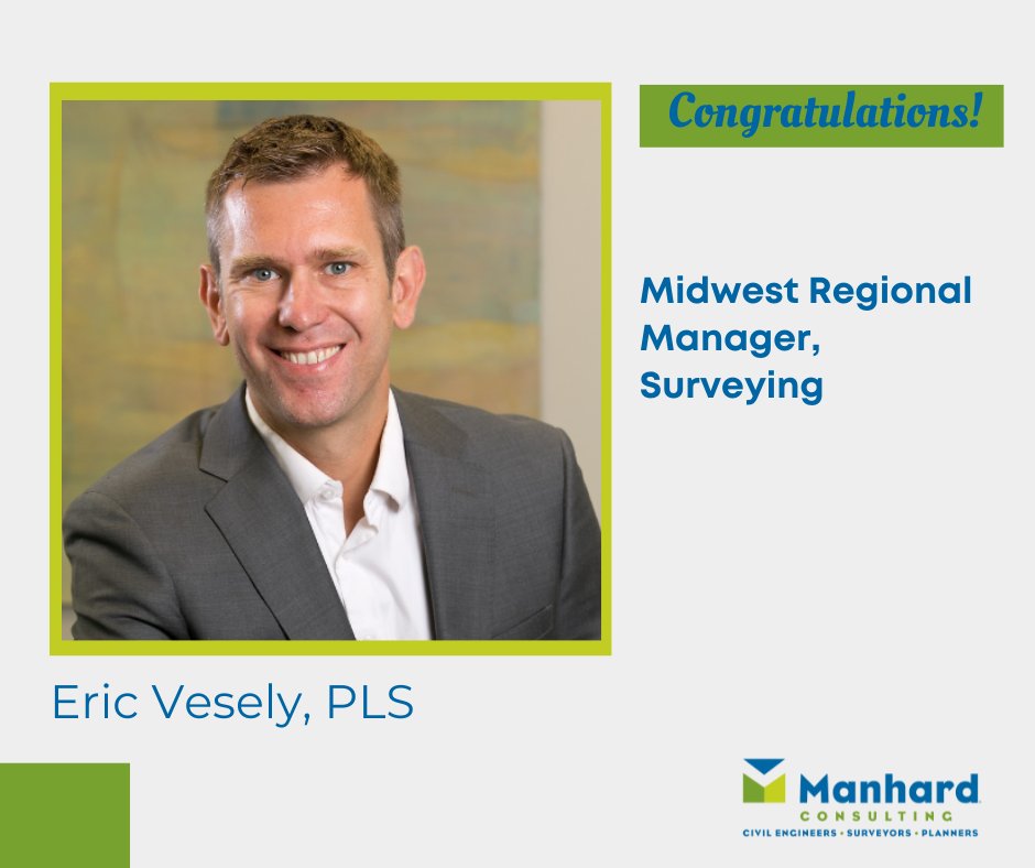 We are delighted to share that Eric Vesely has been promoted to Midwest Regional Manager, Surveying! Eric’s great customer service, technical expertise, and leadership skills have successfully cultivated many strong relationships over the years. Congratulations Eric! #surveying
