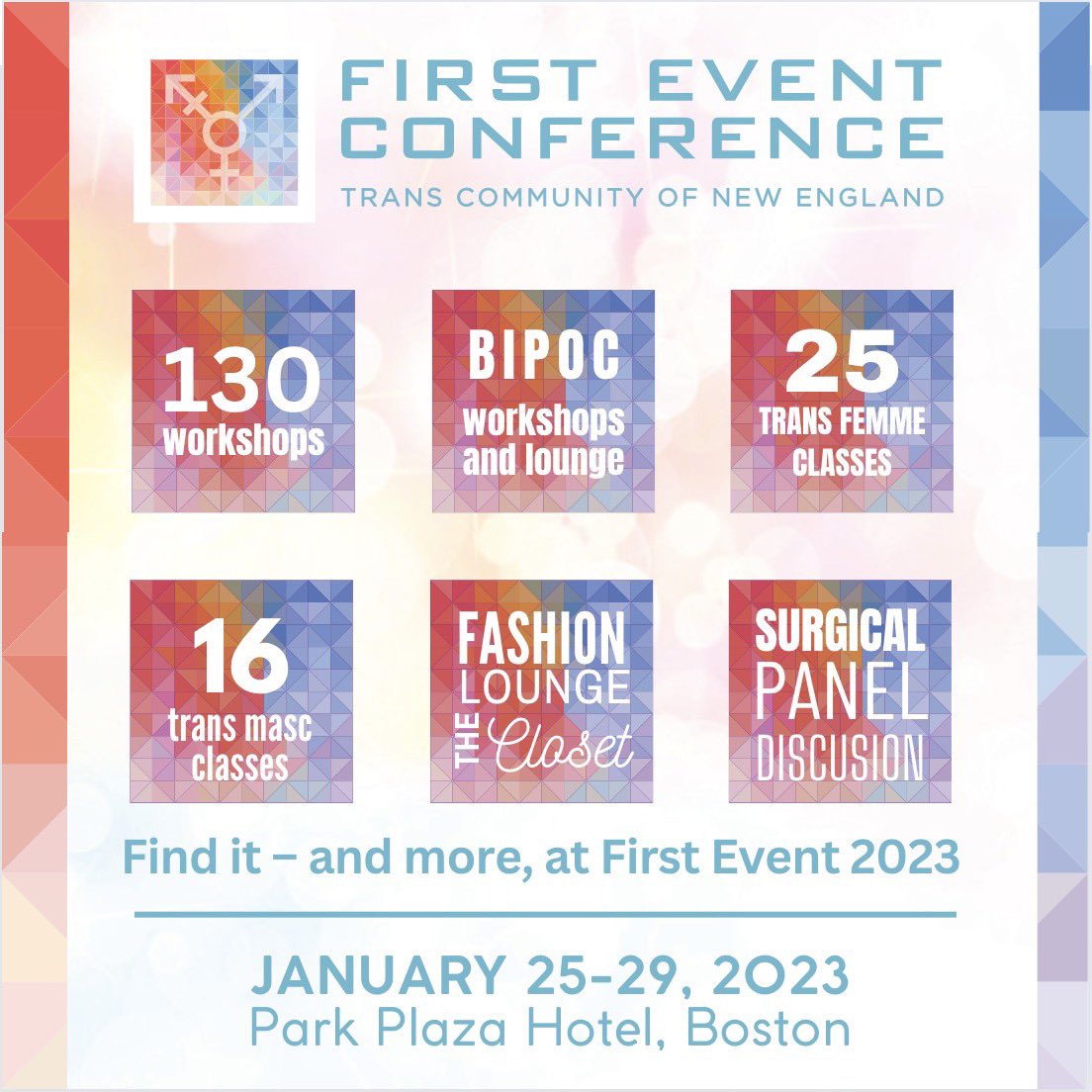 ARE YOU READY?! First Event 2023, January 25-29 starts TOMORROW at the Boston Park Plaza. Don’t miss the first full conference since 2020! There's still time to register for the entire conference or for the days you prefer: tcne.org/first-event/re…