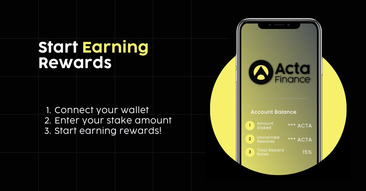 ActaFi's tweet photo. Earning ACTA Tokens has never been easier! Connect your wallet, enter your stake amount, and start earning rewards. No protocol fee, no problem! ๐ฐ๐ธ
Find out more here: https://t.co/5oFwzqa9TI
#ACTAToken #Staking #EarningCrypto https://t.co/i8Ml55npmn