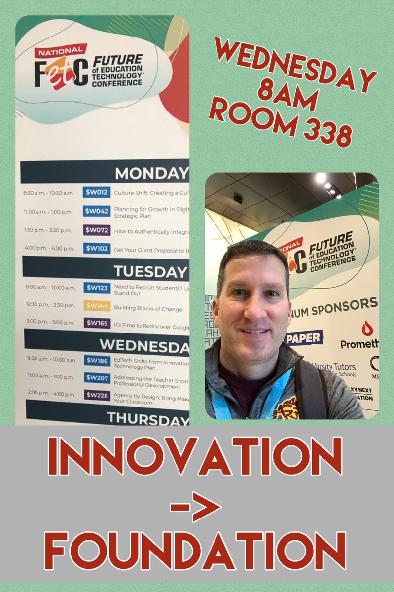 Start your #FETC day tomorrow building a future ready tech plan in room 338 at 8AM. This workshop focuses on using innovation &amp; collaboration to communicate your plan based on proven frameworks. Join us! #FETC23 #FETC2023