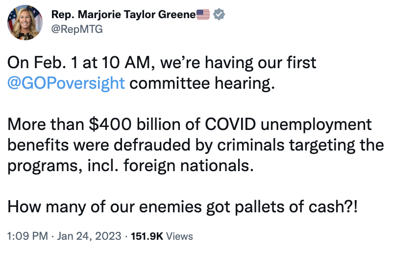 MeidasTouch's tweet image. Marjorie Taylor Greene had $183,504 in PPP loans forgiven. Let's start there.