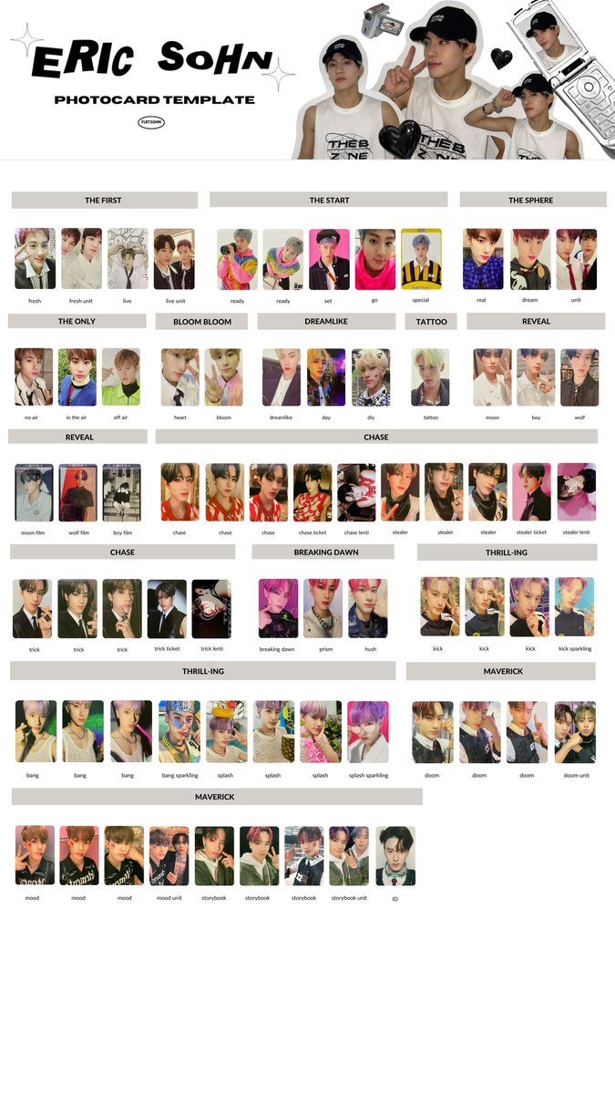The Boyz - Eric Photocard Template 🦄 더보이즈 에릭 포토카드