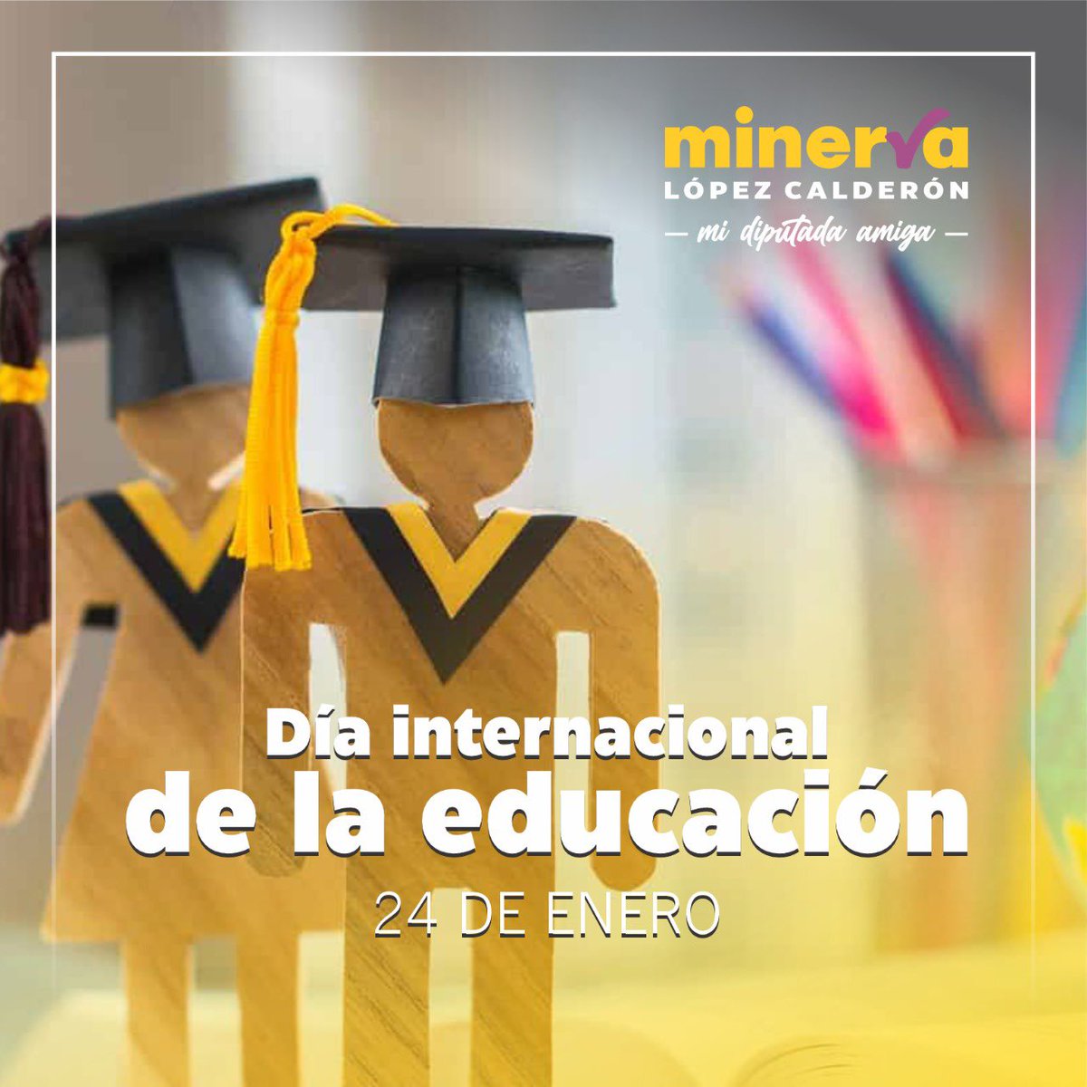 MinervaLopezC_'s tweet photo. 🎓 Hoy, en el #DíaInternacionalDeLaEducación sigamos fomentando el derecho humano a la educación. 

Sin duda, la #educación es la herramienta para lograr un cambio social. https://t.co/4uTROhwbLk