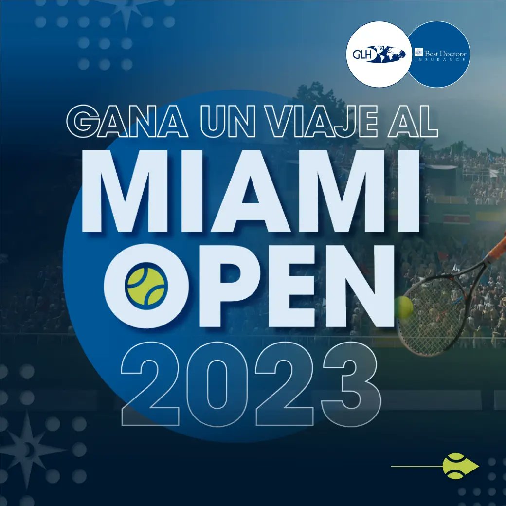 🎾¿Te imaginas estar en el Miami Open 2023?⠀
⠀
Best Doctors comenzó el año con incentivos para sus agentes, aliados de ventas.⠀
⠀
Quienes cumplan la meta pautada podrán optar por un boleto ✈ y alojamiento por dos noches para asistir al famoso torneo de tenis Miami Open.⠀