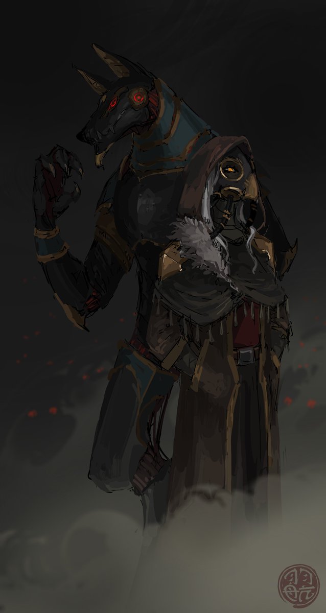 #ArtistOnTwitter #illustration #illustrationart #art #digitalart #sketch
First sketch of 2023 -  Anubis and Horus