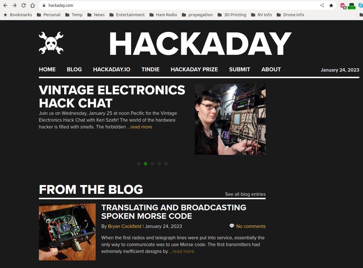 KB9RLW's tweet photo. Hey!  My CWvox just made the front page of Hack-a-day! https://t.co/JaR4obLvbh