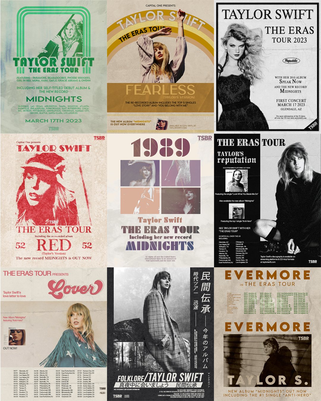Taylor Swift The Eras Tour ポスターセット Taylor Swift The Eras Tour Official VIP Limited Package Box