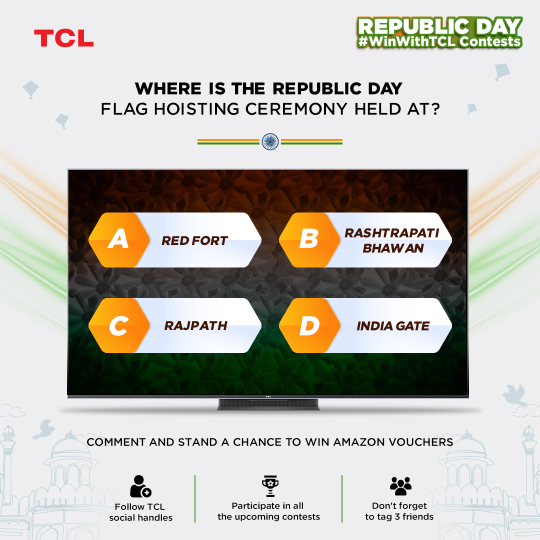 tcl_india's tweet photo. Don your thinking caps! Can you guess who takes the salute of the armed forces? Then comment your answer and stand a chance to win Amazon voucher. 

#TCL #TCLInspireGreatness #TCLTheCreativeLife #WinWithTCL https://t.co/OO1imqt2MW