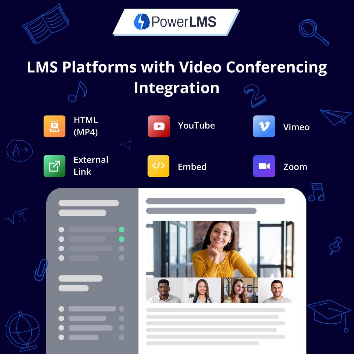 lmsscript's tweet image. Bringing the best of online learning to you!
Our Learning Management System now supports multiple video players, including YouTube, Zoom and Vimeo integration. 
visit now 👉 powerlms.org
#LMS #Education #Learning #VideoSupport #onlinelearning #edtech #elearning