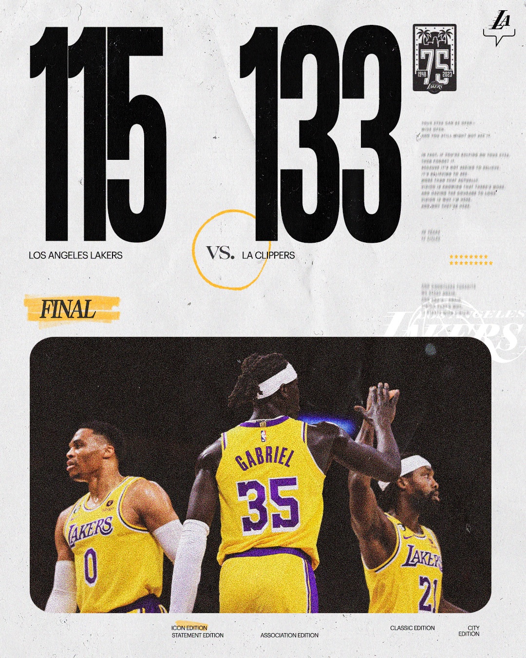 The lakers score deals