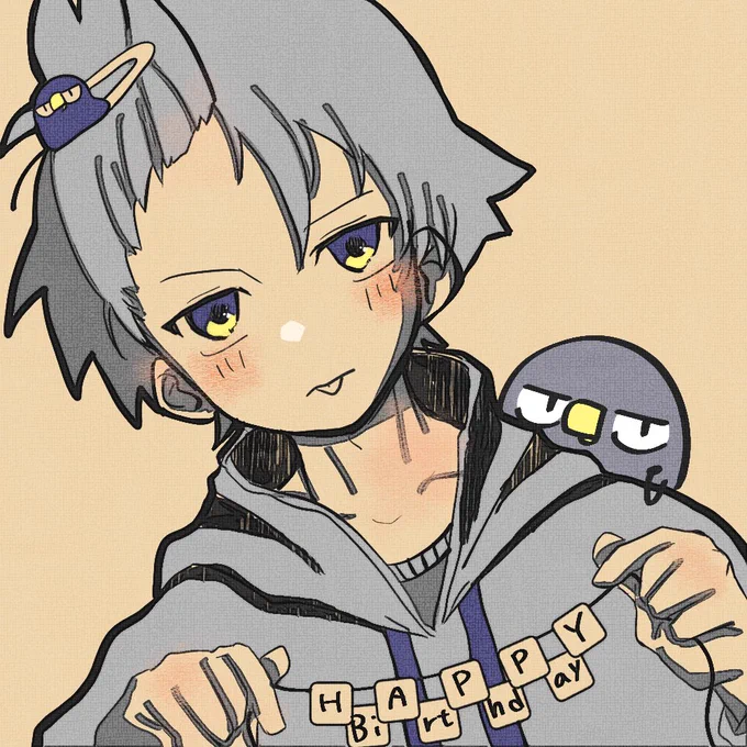 #イラスト#うちの子#誕生日おめでとうコゲマルを推してくれてる、お誕生日のお友達へ。 