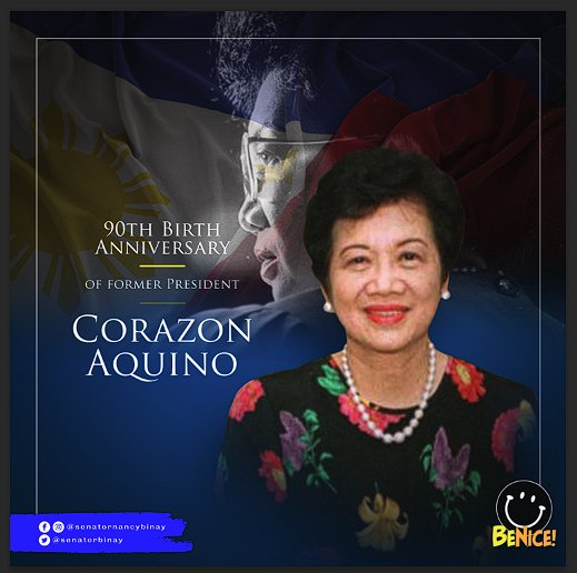 Happy birthday to our first female president, former President Corazon Aquino! 