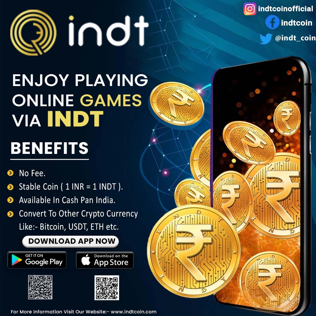 indt_coin's tweet photo. Now Enjoy🕺 playing all your favourite Online🎮 Games Via INDT🪙
follow @indt_coin for more update.
#stockmarket #INDT #INDTCOIN #cryptocurrency #indtwallet #optionstrading #BabyDogeCoin #stockstowatch #ethereum #stocktrading #nft #stocknews #dogecoin #shibainu #coinbase https://t.co/vlukNh8UmL