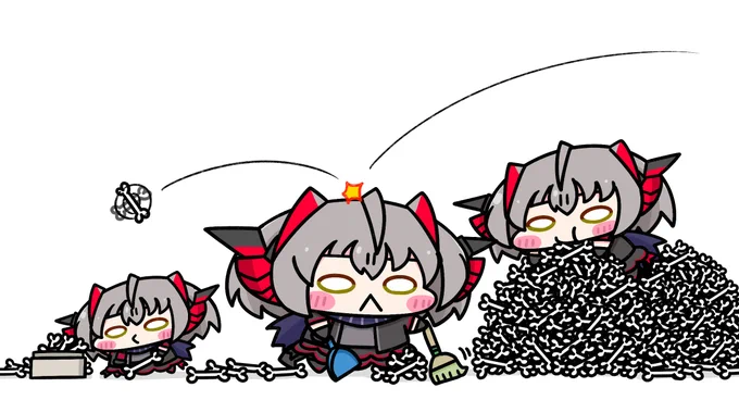 昨日のケーちゃんに投擲された骨はちゃんと回収されます#アークナイツ #明日方舟 #Arknights 