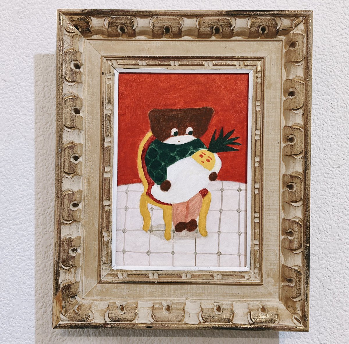 「玉川桜さんの個展見てきた油絵具の良い匂いとかわいいモチーフ、綺麗な色がいっぱいで」|suwasayakaのイラスト