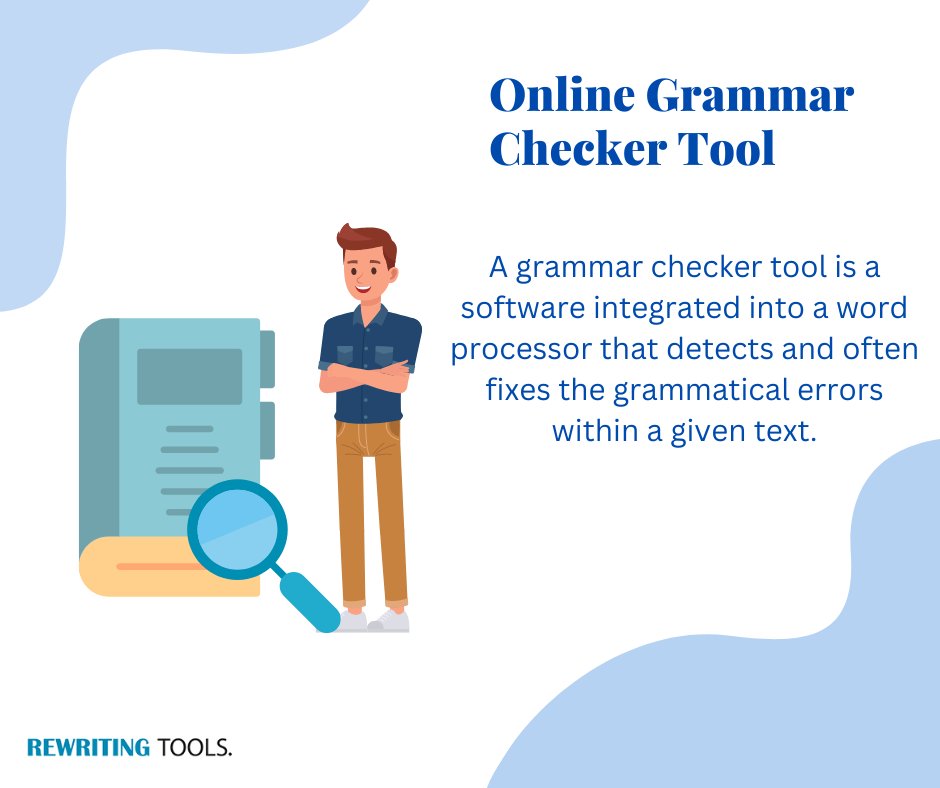 rewritingtool's tweet photo. Grammar Checkers are very helpful for writers. Such tools allow people to improve their knowledge of the English language by showing them their mistakes and errors. 
You can use: https://t.co/W825VcCCY8
#grammarchecker #grammarcheckertool #freegrammarchecker #freegrammarchecker https://t.co/EH6Fuk248G