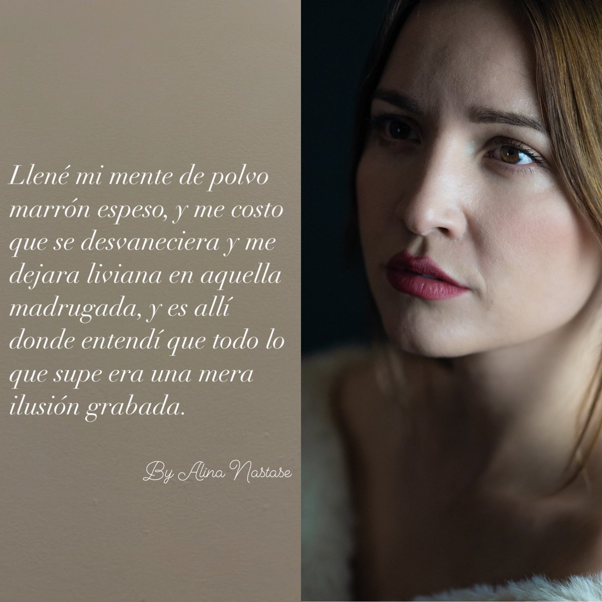 Alina_nast's tweet photo. Un poema que me salió en una madrugada que me costaba conciliar el sueño y al ver la foto que el artista @alexmarcos me hizo este domingo, vi que le encajaba. Os la comparto con cariño 
#poesia #poemas #poesiaenespañol #autorretrato #photography #retratofeminino #actriz https://t.co/DaIbVAtkzF