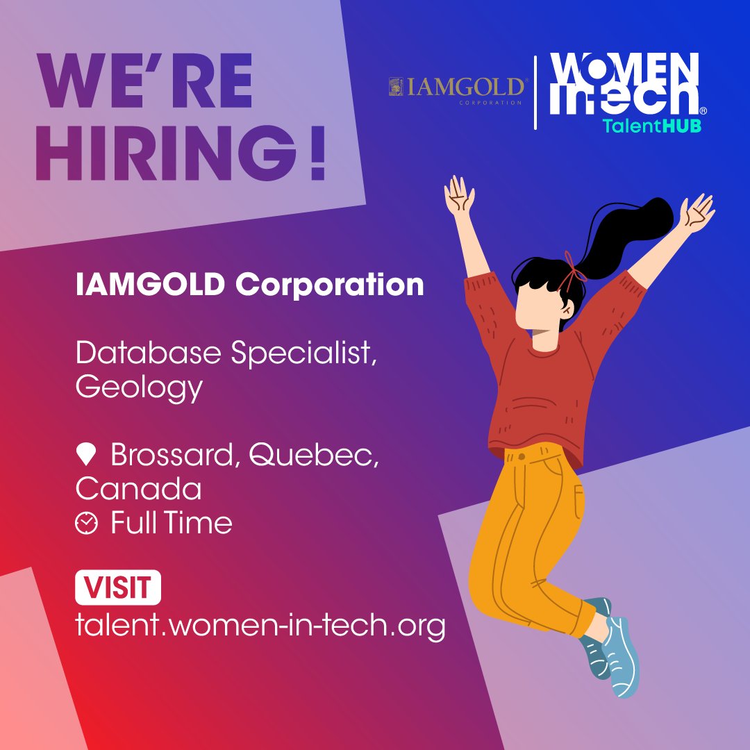 WomenInTechOrg's tweet image. Exciting opportunity by IAMGOLD Corporation for a full time, Database Specialist in Brossard, Quebec, Canada!

If you&apos;re ready to take your skills to the next level and make a real impact in the tech industry, apply now!

Link: talent.women-in-tech.org

#databasejobs #jobpost
