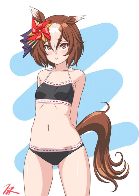 #くそ寒いので水着絵を貼るヤエノムテキ団ってジェネシスのアレ関係してる?#ウマ娘 