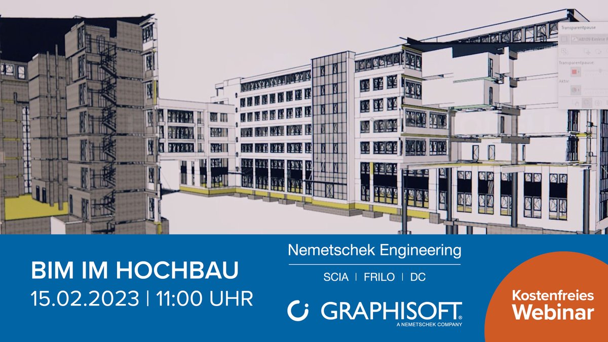 SCIA_Official's tweet photo. BIM im Hochbau 🏗️ kostenlos anmelden: https://t.co/cK7KI63oau #SCIA #Engineer #Engineering #CivilEngineering #Construction #SCIAengineer #steel #bauwesen #Bauingenieurswesen #bauingenieur #statik #statiksoftware #nemetschekgroup #engineers #concrete #nemetschekengineering https://t.co/wSgkf4Bhep