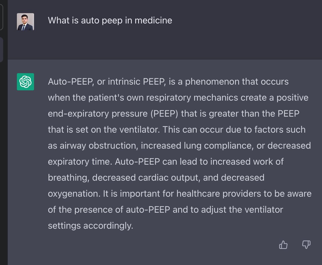 razaasifmd's tweet photo. Trying ChatGPT with random medicine related questions Lol. Quite amazing but not sure sbout authenticity as it wont cite the source https://t.co/hdafLAcmaG