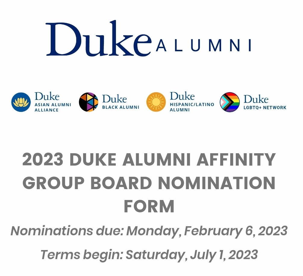 Help us shape the academic & alumni experiences of fellow Queer Blue Devils.

Consider nominating yourself or another by February 6th! We encourage submissions from all on-campus experiences and demographic backgrounds. Your voice is needed.

#ForeverDuke

duke.qualtrics.com/jfe/form/SV_6s…