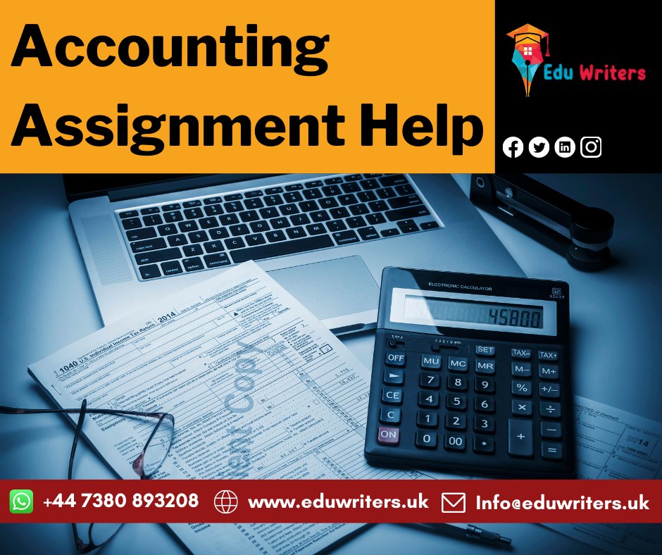 Eduwritersteam's tweet image. Be confident! Because you choose our Accounting Assignment Help Services.
Order Your Task Now:
#accountingassignment #accountingassignmenthelp #financeassignmenthelp #financeaccountingassignmenthelp #onlineaccountingassignmenthelp #writingassignment #writinghelp #eduwriters