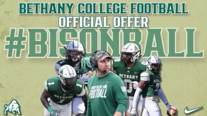 After a great visit I am blessed to receive an offer from Bethany College! <a href="/CoachRobBC/">Brandon Robinson</a> <a href="/CoachAmbroseJ/">Jerome Ambrose</a> <a href="/coachR_Brown/">❄️Robbie Brown❄️</a> @jacobozmentt <a href="/CoachSamford/">Clay Samford</a> <a href="/BusterDanielLSA/">Buster Daniel</a>