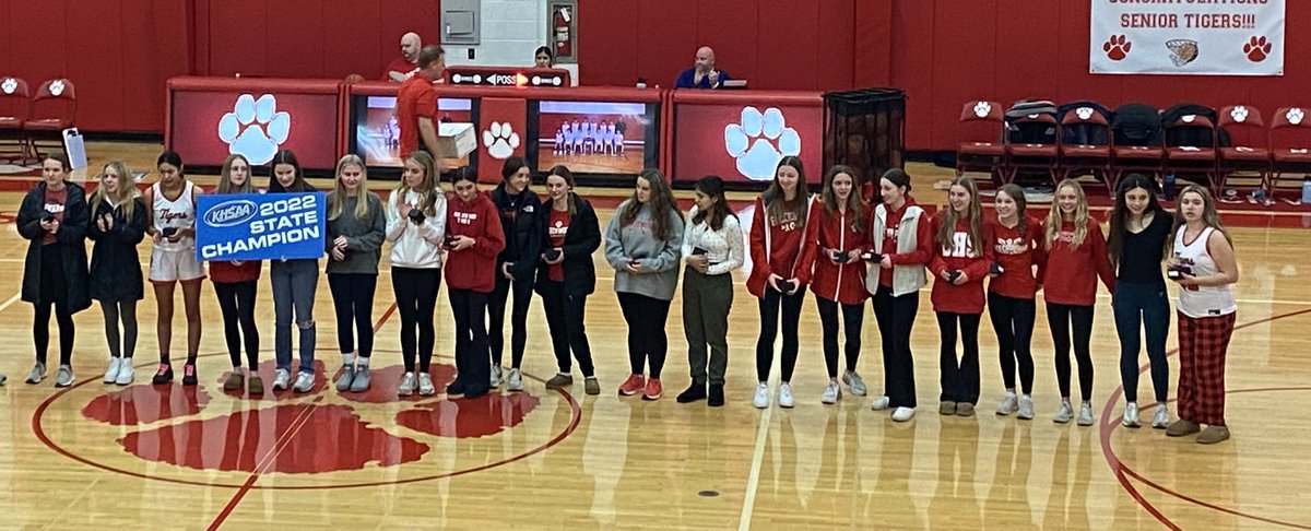 BeechwoodCross's tweet photo. Check out our bling!!! We had our state champion ring ceremony at the girls’ basketball game tonight. Can’t wait to try and win another one of these next fall. https://t.co/RKwkwjEVeh