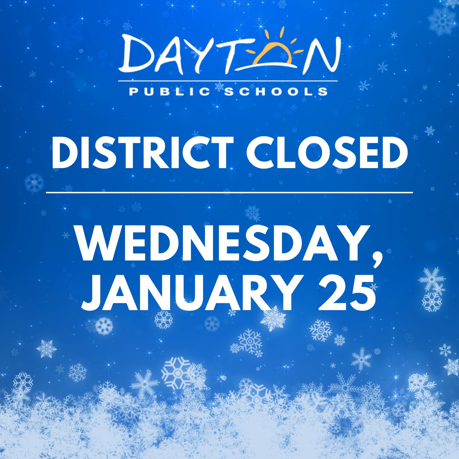 Dayton Public Schools on Twitter "The district is closed Wednesday