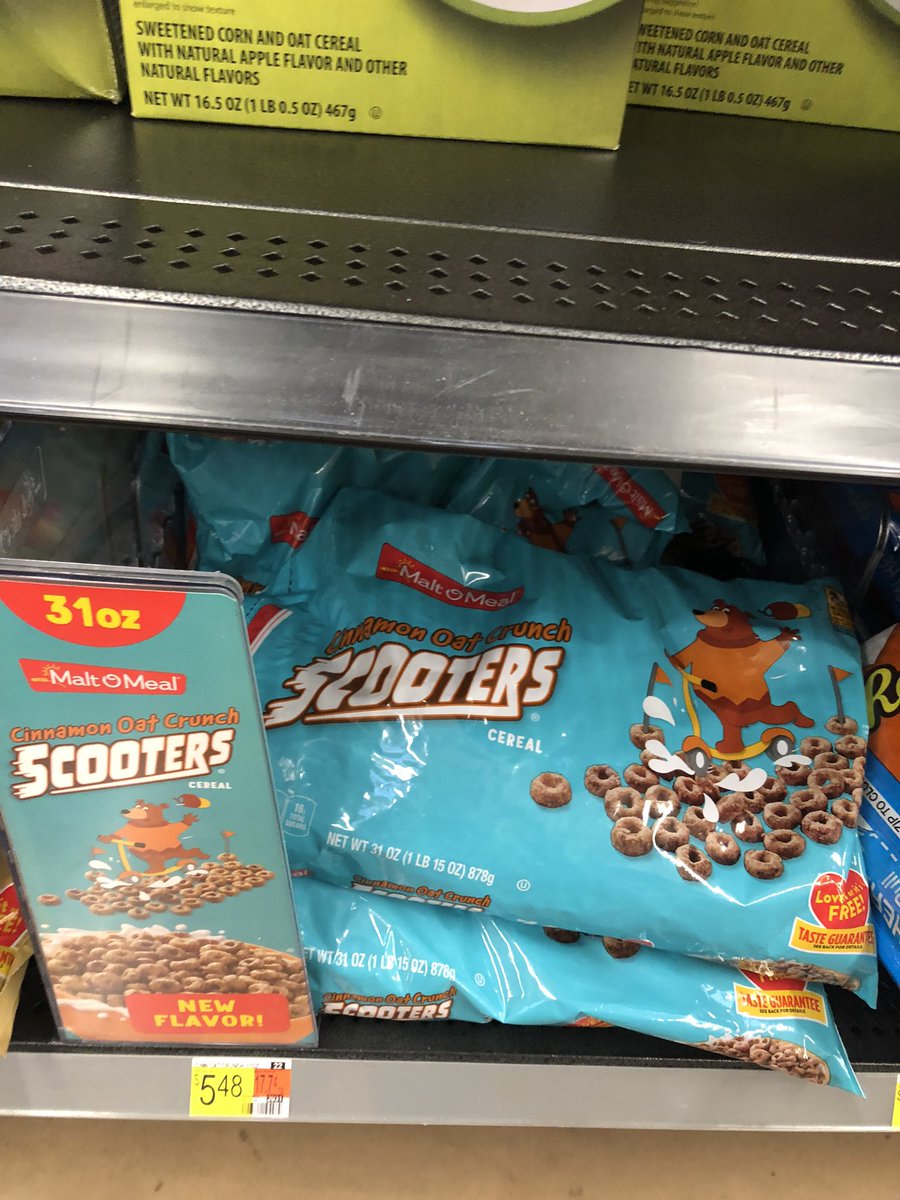 theScottyV's tweet photo. @cerealouslynet looks like you already found the maple bacon but I saw both of these at the GR Alpine Walmart. Big fan of oat crunch and cairn wait to try MOM’s take. @JustinMcElroy  want to go halfzies on a bag of blueberry muffin toasters? https://t.co/GKp5eO0CWw